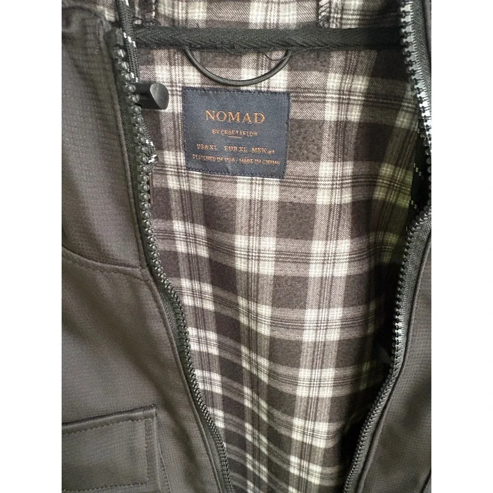 NOMAD by CRAFTFLOW Black Plaid Lined Hooded Jacket Style E THEO MN XL - Picture 4 of 14